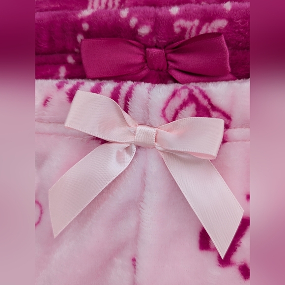 NWT Juicy Girls (Size 4/5) 2-Pack Fleece Pyjama Bottoms/Boxers/Shorts/Sleep Set - Picture 3 of 13